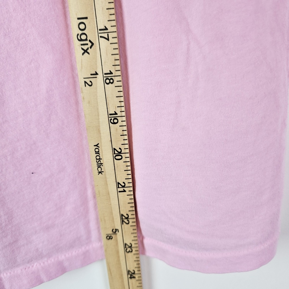 Polo Ralph Lauren T-Shirt Womens Large Pink V-Neck SS Cotton Blue Pony Top Tee - Picture 7 of 8